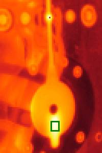 IR-ThermoControl Aufnahme mit Messfeld