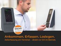 Stationäre Zeiterfassung für Büro und Werkstatt 